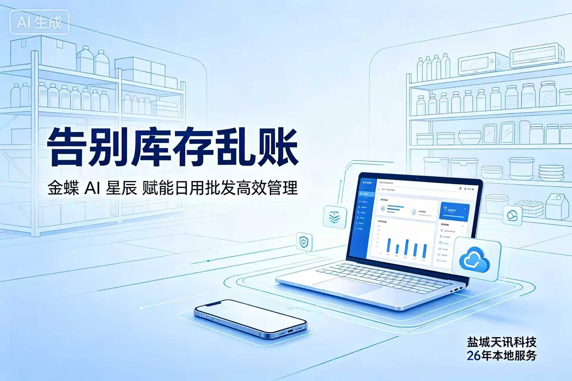 告别库存乱账：盐城日用百货批发商如何借助“金蝶AI星辰”实现高效管理
