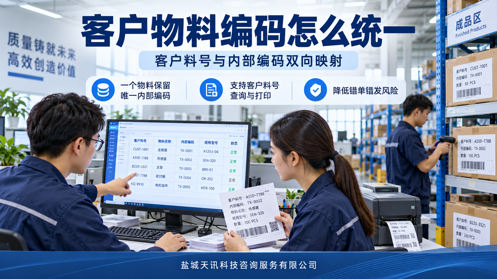 客户物料编码怎么统一