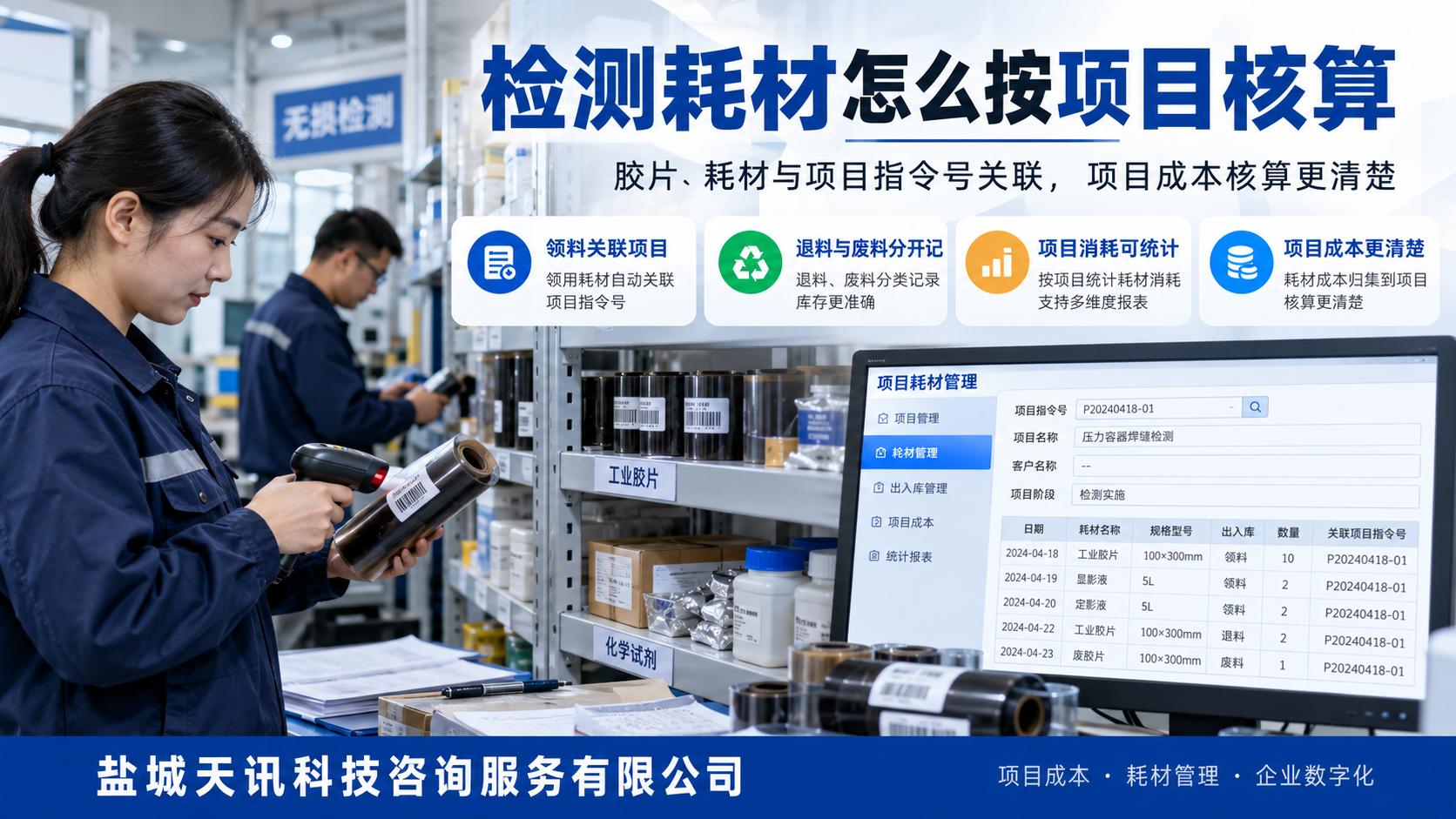 检测耗材怎么按项目核算