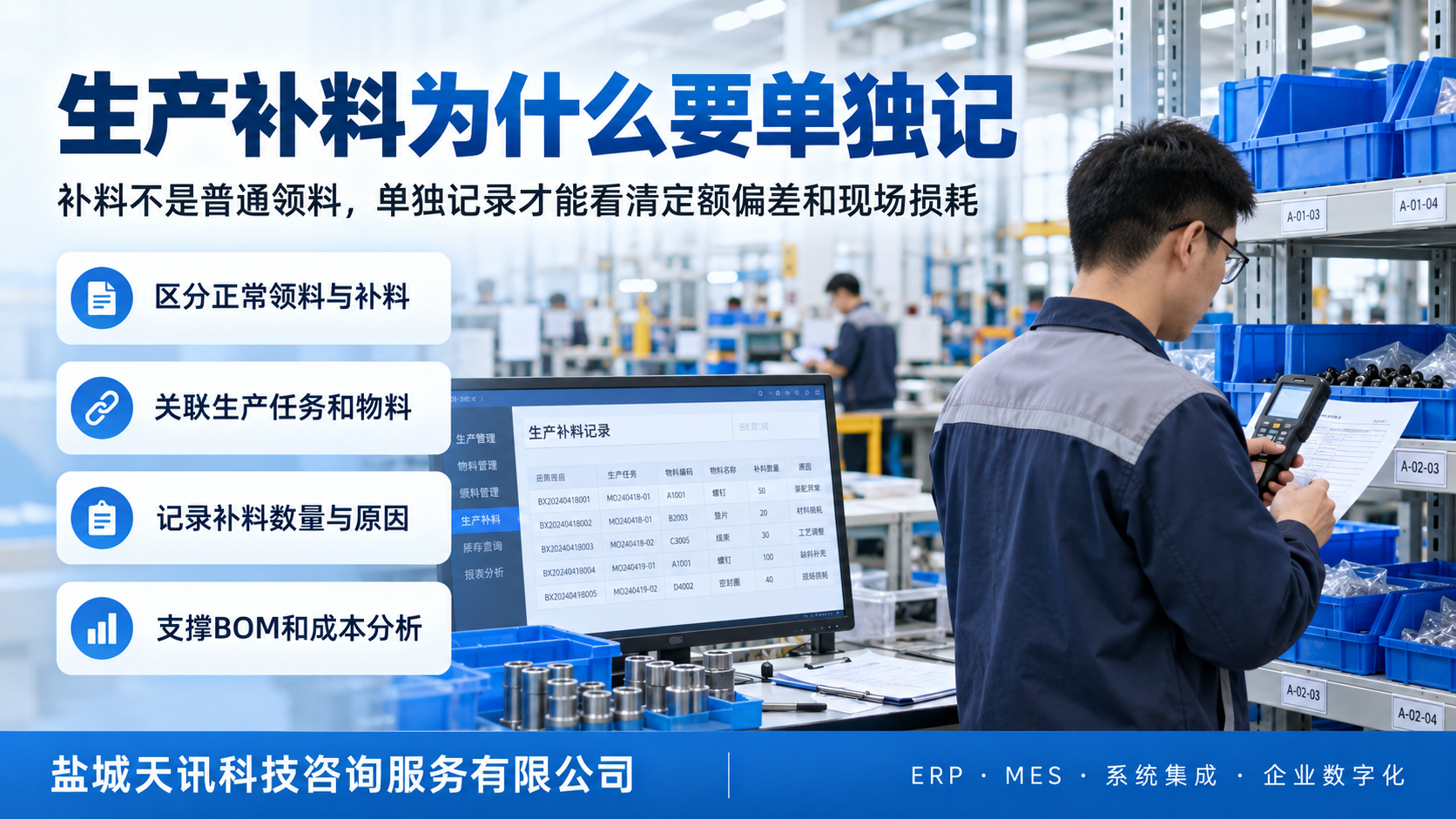 生产补料为什么要单独记