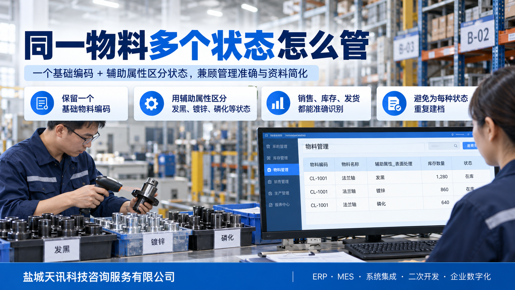 同一物料多个状态怎么管
