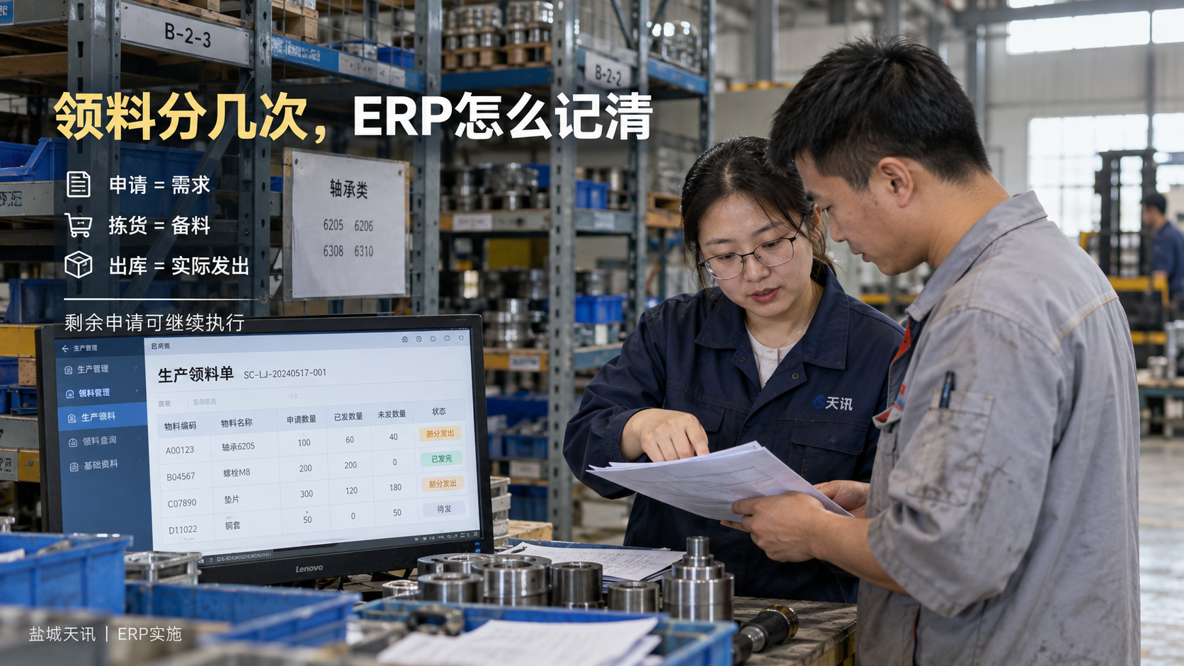 领料分几次，ERP怎么记清