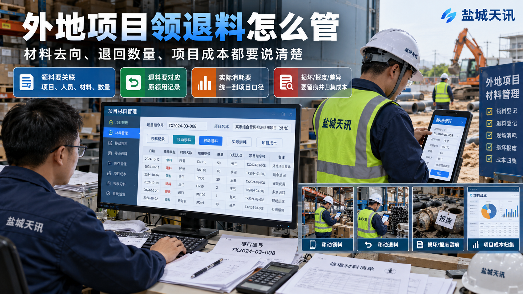 外地项目领退料怎么管